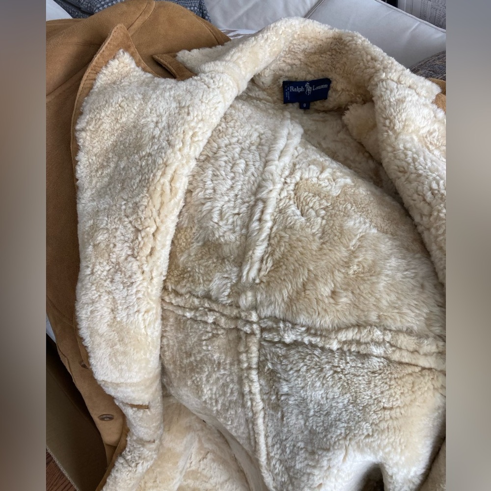 Polo Ralph Lauren Vintage Shearling Full-Length Coat - Picture 5 of 6